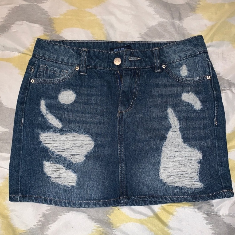 Denim mini skirt